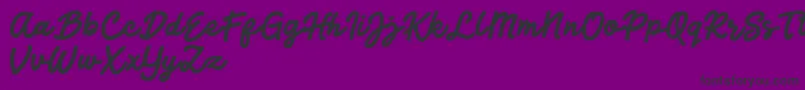 Jocky Starline-Schriftart – Schwarze Schriften auf violettem Hintergrund