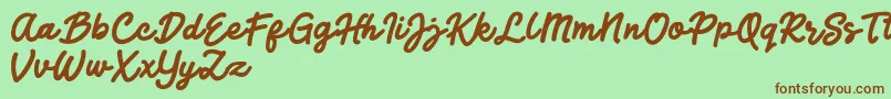 Jocky Starline Font – Brown Fonts on Green Background