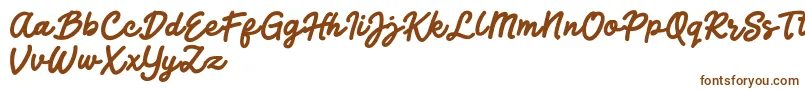 Шрифт Jocky Starline – коричневые шрифты на белом фоне