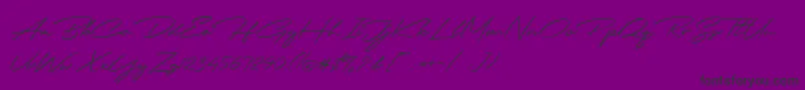 fuente Jodie Badiston Script Demo – Fuentes Negras Sobre Fondo Morado