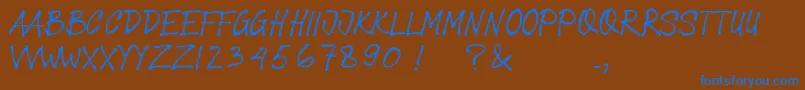 Joe Tasliman Font – Blue Fonts on Brown Background