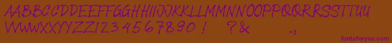 Joe Tasliman Font – Purple Fonts on Brown Background