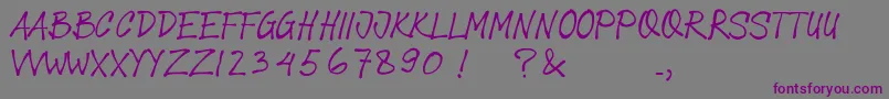 Шрифт Joe Tasliman – фиолетовые шрифты на сером фоне
