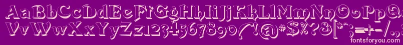 Devinneswashshadow Font – Pink Fonts on Purple Background