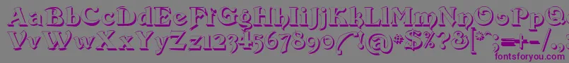 Devinneswashshadow Font – Purple Fonts on Gray Background