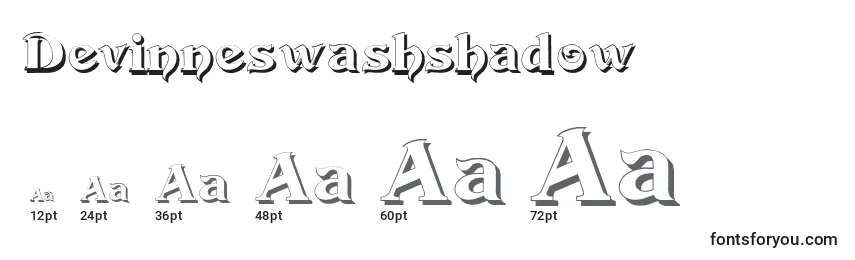 Размеры шрифта Devinneswashshadow