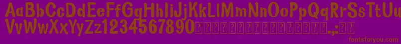 Joel Font Demo Font – Brown Fonts on Purple Background