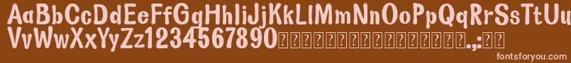 Joel Font Demo-Schriftart – Rosa Schriften auf braunem Hintergrund