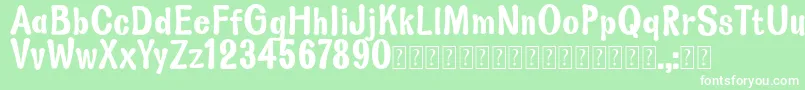 Czcionka Joel Font Demo – białe czcionki na zielonym tle