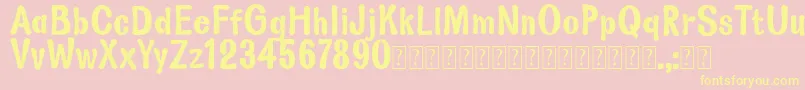 Joel Font Demo Font – Yellow Fonts on Pink Background