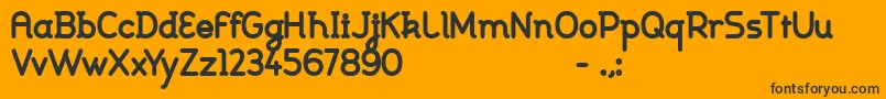 Johanna bold Font – Black Fonts on Orange Background