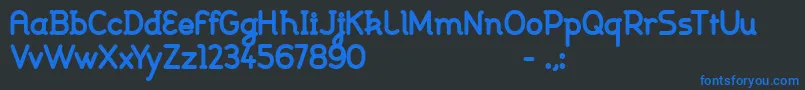 Johanna bold Font – Blue Fonts on Black Background