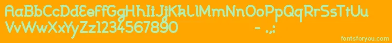 Johanna bold Font – Green Fonts on Orange Background