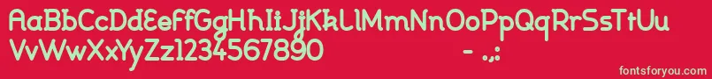 Johanna bold Font – Green Fonts on Red Background