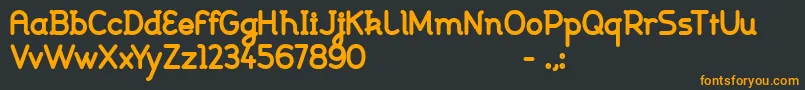Johanna bold Font – Orange Fonts on Black Background