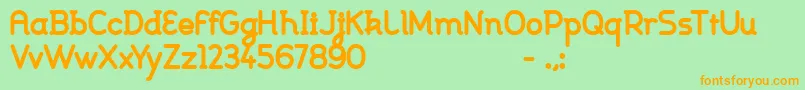 Johanna bold Font – Orange Fonts on Green Background
