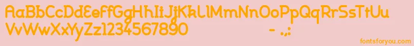 Johanna bold Font – Orange Fonts on Pink Background