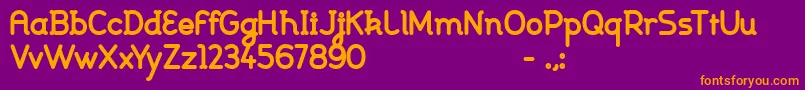 Johanna bold Font – Orange Fonts on Purple Background