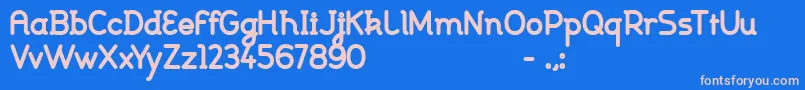 Johanna bold Font – Pink Fonts on Blue Background