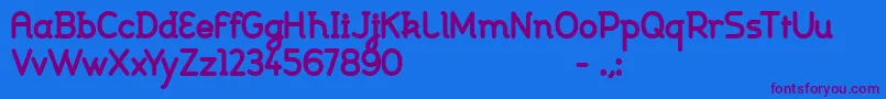 Johanna bold Font – Purple Fonts on Blue Background