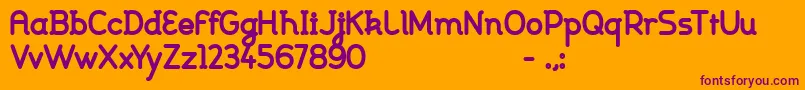 Johanna bold Font – Purple Fonts on Orange Background