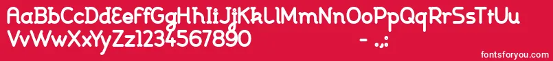 Johanna bold Font – White Fonts on Red Background