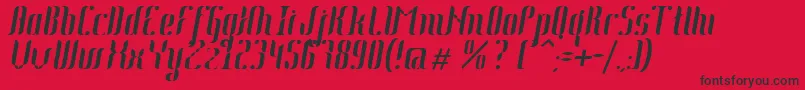 fuente Johanna Italic – Fuentes Negras Sobre Fondo Rojo