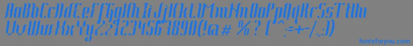 Johanna Italic-Schriftart – Blaue Schriften auf grauem Hintergrund