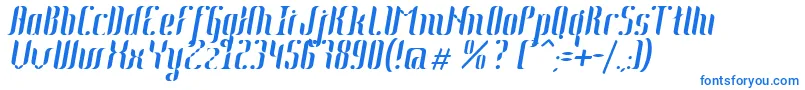 Czcionka Johanna Italic – niebieskie czcionki