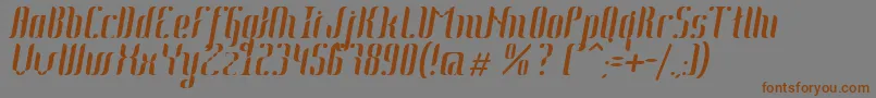 Fonte Johanna Italic – fontes marrons em um fundo cinza