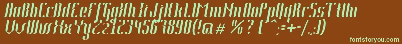 fuente Johanna Italic – Fuentes Verdes Sobre Fondo Marrón