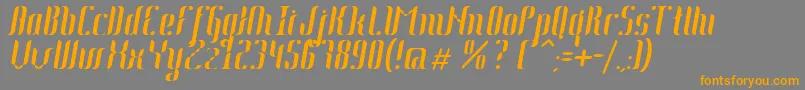 Johanna Italic-fontti – oranssit fontit harmaalla taustalla