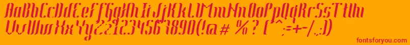 fuente Johanna Italic – Fuentes Rojas Sobre Fondo Naranja