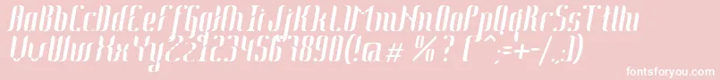 fuente Johanna Italic – Fuentes Blancas Sobre Fondo Rosa