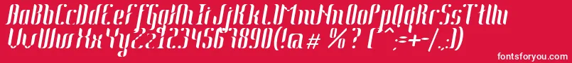 fuente Johanna Italic – Fuentes Blancas Sobre Fondo Rojo