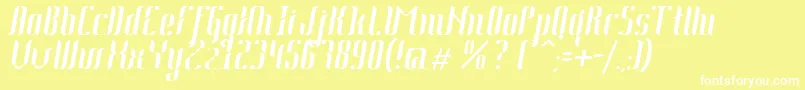 fuente Johanna Italic – Fuentes Blancas Sobre Fondo Amarillo