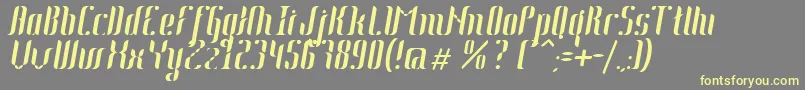 Johanna Italic-fontti – keltaiset fontit harmaalla taustalla