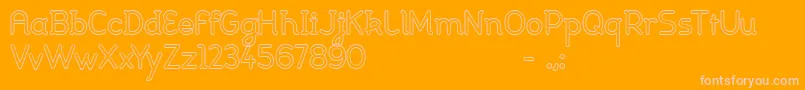 Johanna light Font – Pink Fonts on Orange Background