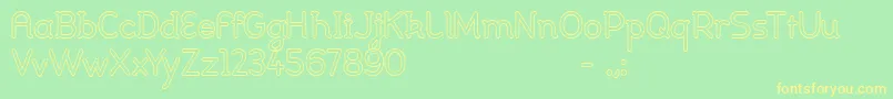 Johanna light Font – Yellow Fonts on Green Background