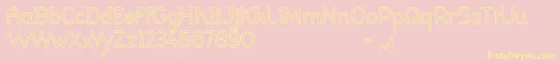 Johanna light Font – Yellow Fonts on Pink Background