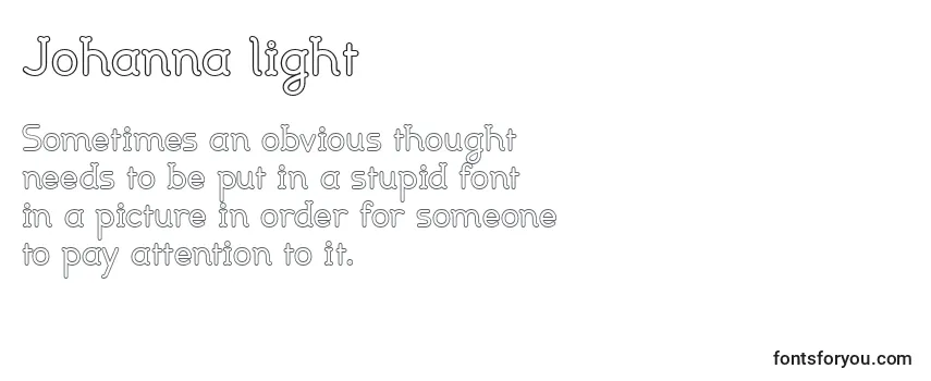 Johanna light Font