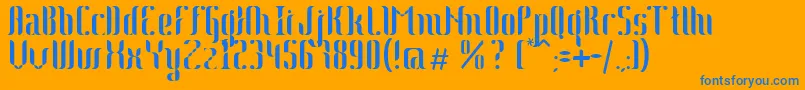 Johanna Font – Blue Fonts on Orange Background
