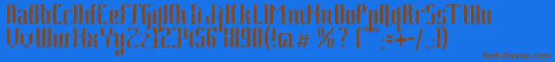 Johanna Font – Brown Fonts on Blue Background