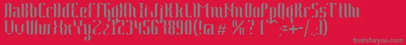 フォントJohanna – 赤い背景に灰色の文字