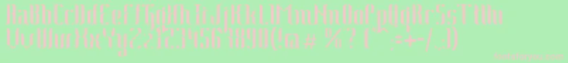 Johanna Font – Pink Fonts on Green Background