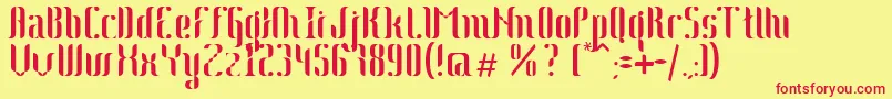 Johanna Font – Red Fonts on Yellow Background