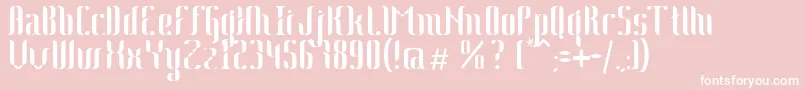 Johanna Font – White Fonts on Pink Background
