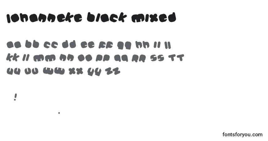 Czcionka Johanneke Black Mixed – alfabet, cyfry, specjalne znaki