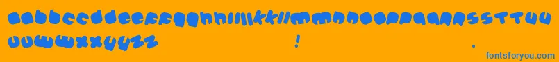 Шрифт Johanneke Black Mixed – синие шрифты на оранжевом фоне