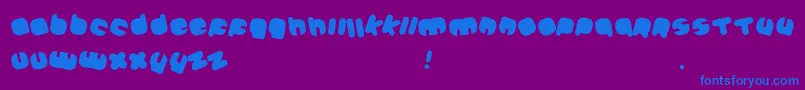フォントJohanneke Black Mixed – 紫色の背景に青い文字